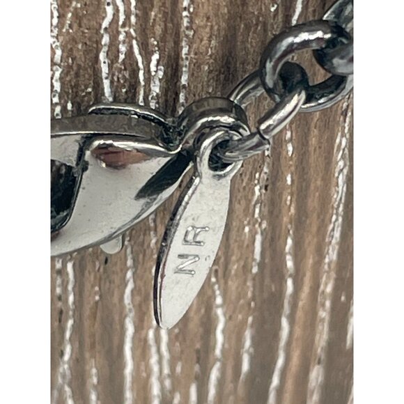 Avon Black Beaded Necklace With Lobster Clasp Gunmetal Chain 22” - Picture 3 of 5